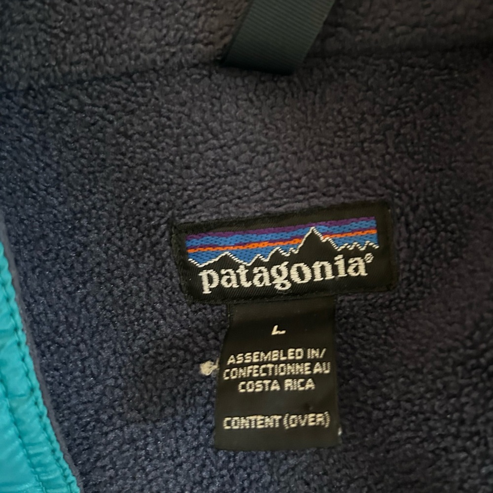 Vintage Patagonia Teal Softshell Fleece-Lined Jacket - Picture 4 of 5